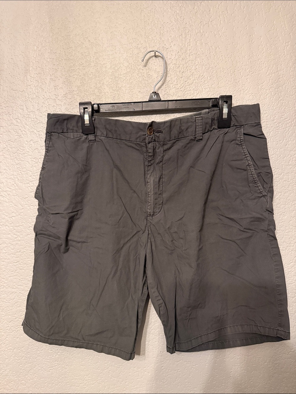 RVCA Men's Dark Gray Flat Front Casual Shorts